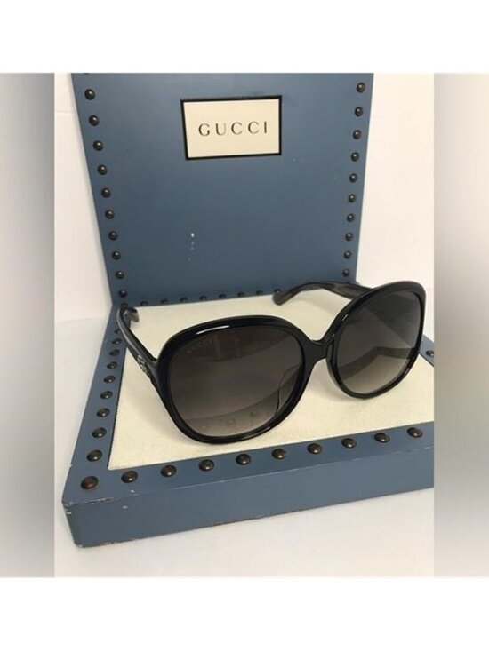 Gucci Women\'s GG0080SK 002 Black/Grey Fashion Sunglasses 61mm main image 11